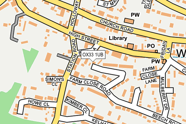 OX33 1UB map - OS OpenMap – Local (Ordnance Survey)