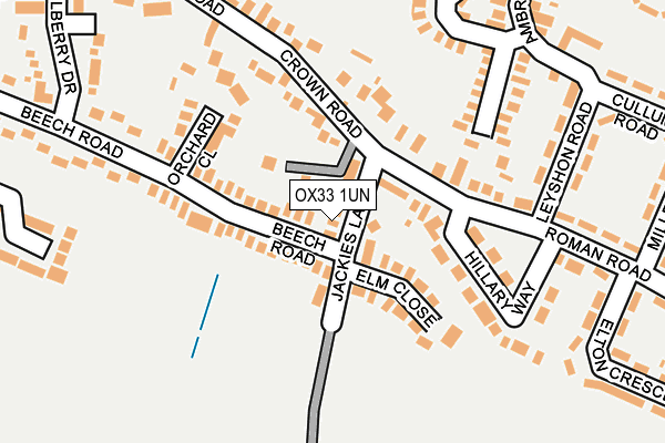 OX33 1UN map - OS OpenMap – Local (Ordnance Survey)