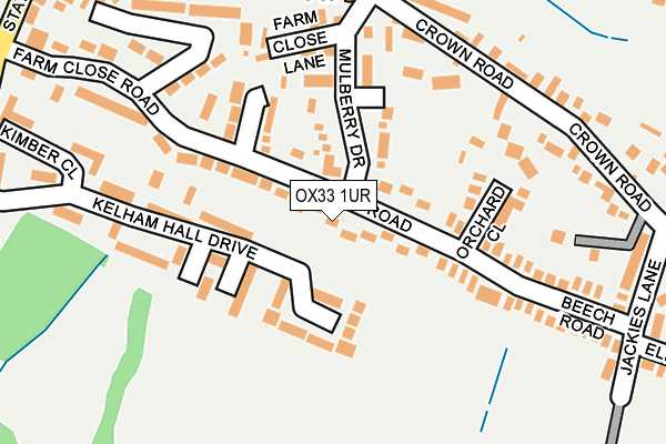 OX33 1UR map - OS OpenMap – Local (Ordnance Survey)