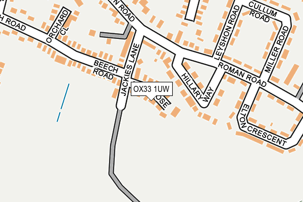 OX33 1UW map - OS OpenMap – Local (Ordnance Survey)