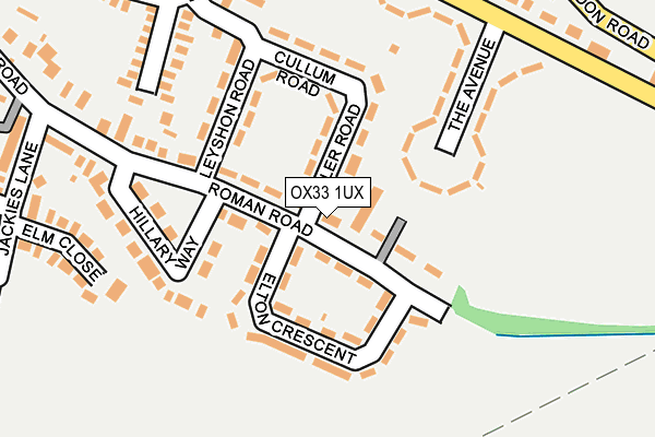 OX33 1UX map - OS OpenMap – Local (Ordnance Survey)