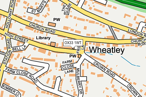 OX33 1WT map - OS OpenMap – Local (Ordnance Survey)