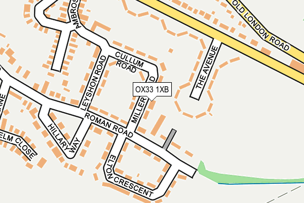 OX33 1XB map - OS OpenMap – Local (Ordnance Survey)