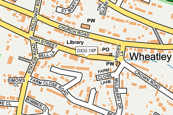 OX33 1XP map - OS OpenMap – Local (Ordnance Survey)