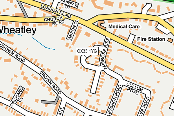 OX33 1YG map - OS OpenMap – Local (Ordnance Survey)