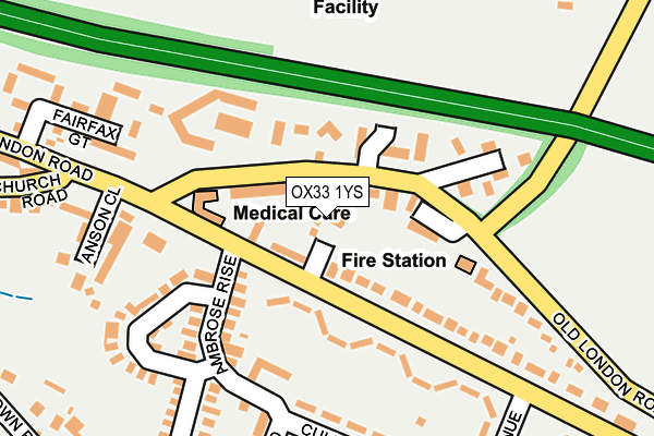 OX33 1YS map - OS OpenMap – Local (Ordnance Survey)