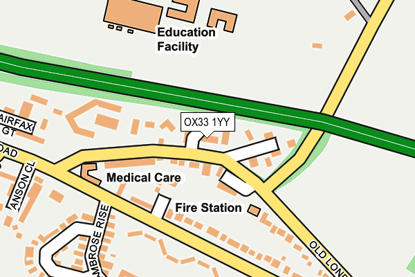 OX33 1YY map - OS OpenMap – Local (Ordnance Survey)