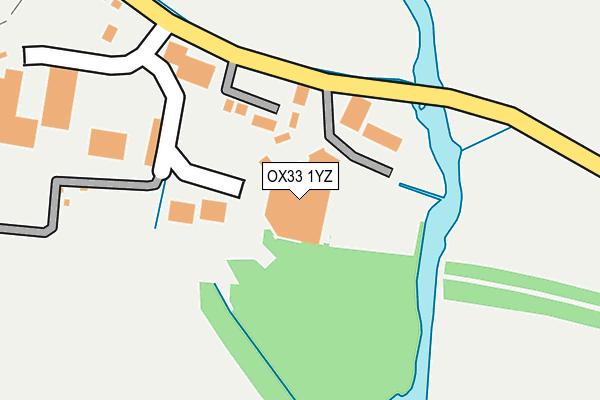 OX33 1YZ map - OS OpenMap – Local (Ordnance Survey)