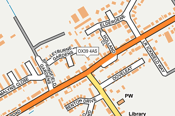 OX39 4AS map - OS OpenMap – Local (Ordnance Survey)