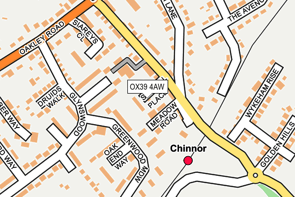 OX39 4AW map - OS OpenMap – Local (Ordnance Survey)