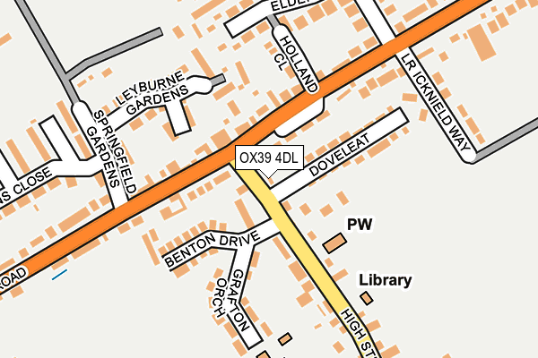 OX39 4DL map - OS OpenMap – Local (Ordnance Survey)