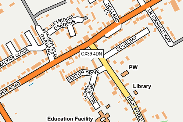 OX39 4DN map - OS OpenMap – Local (Ordnance Survey)