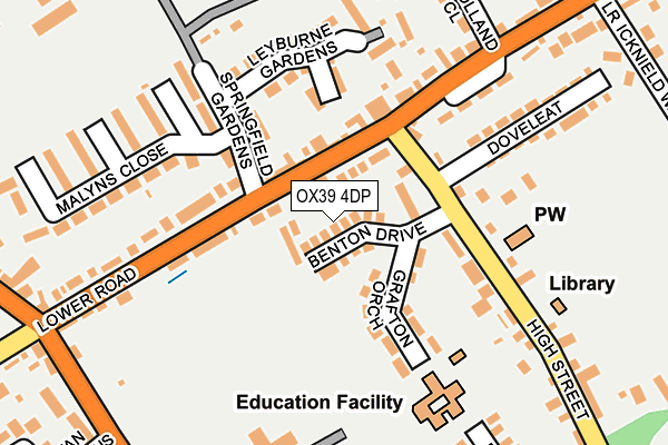 OX39 4DP map - OS OpenMap – Local (Ordnance Survey)