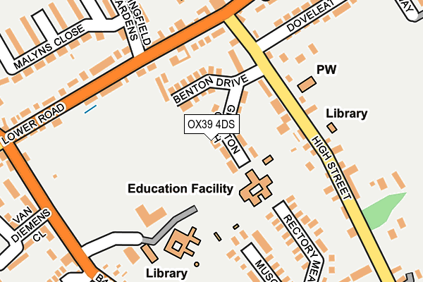 OX39 4DS map - OS OpenMap – Local (Ordnance Survey)