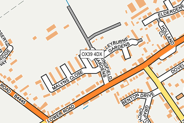 OX39 4DX map - OS OpenMap – Local (Ordnance Survey)
