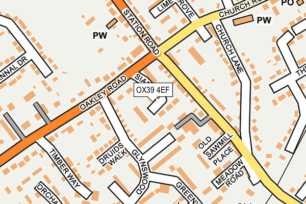 OX39 4EF map - OS OpenMap – Local (Ordnance Survey)