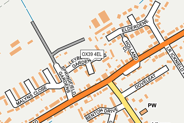 OX39 4EL map - OS OpenMap – Local (Ordnance Survey)