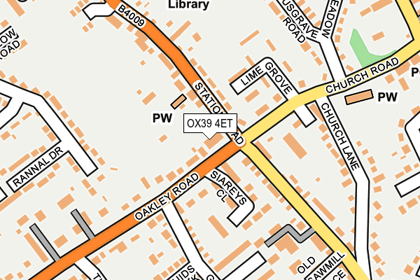 OX39 4ET map - OS OpenMap – Local (Ordnance Survey)