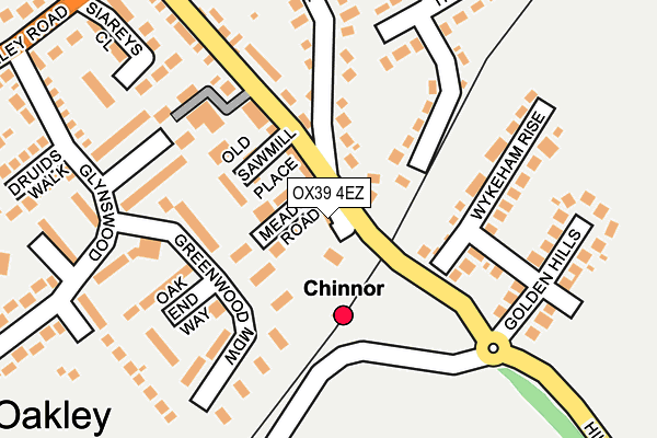 OX39 4EZ map - OS OpenMap – Local (Ordnance Survey)