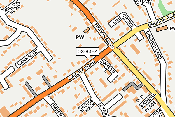 OX39 4HZ map - OS OpenMap – Local (Ordnance Survey)
