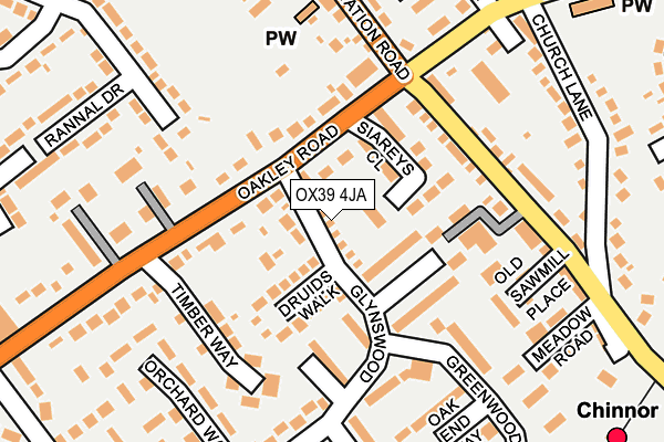 OX39 4JA map - OS OpenMap – Local (Ordnance Survey)