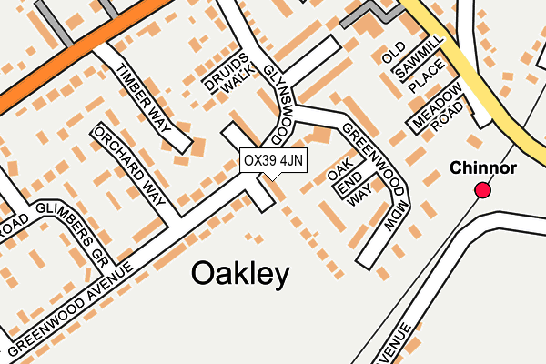 OX39 4JN map - OS OpenMap – Local (Ordnance Survey)