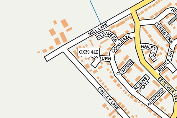 OX39 4JZ map - OS OpenMap – Local (Ordnance Survey)