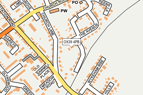 OX39 4PB map - OS OpenMap – Local (Ordnance Survey)