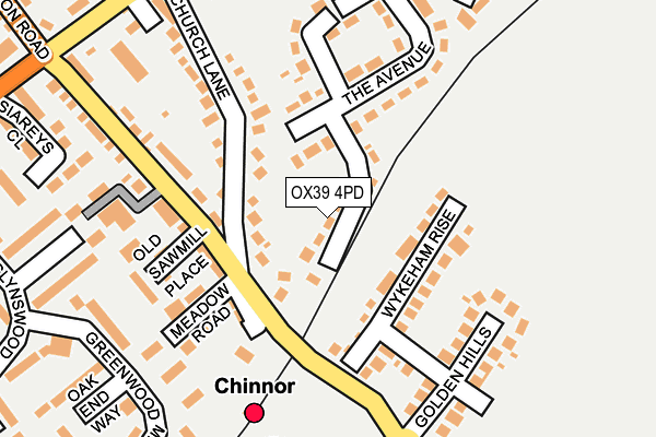 OX39 4PD map - OS OpenMap – Local (Ordnance Survey)