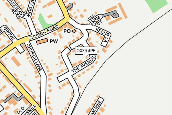 OX39 4PE map - OS OpenMap – Local (Ordnance Survey)