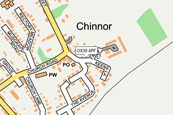 Map of CURRY LEAF CHINNOR LIMITED at local scale