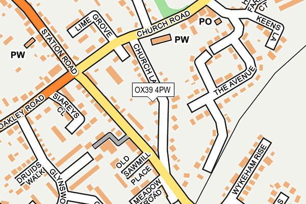 OX39 4PW map - OS OpenMap – Local (Ordnance Survey)