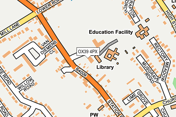 OX39 4PX map - OS OpenMap – Local (Ordnance Survey)