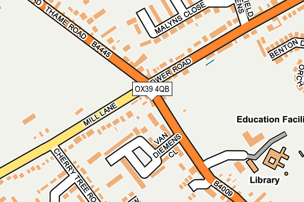 OX39 4QB map - OS OpenMap – Local (Ordnance Survey)