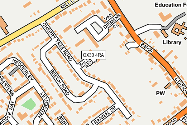 OX39 4RA map - OS OpenMap – Local (Ordnance Survey)