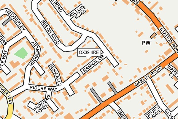 OX39 4RE map - OS OpenMap – Local (Ordnance Survey)