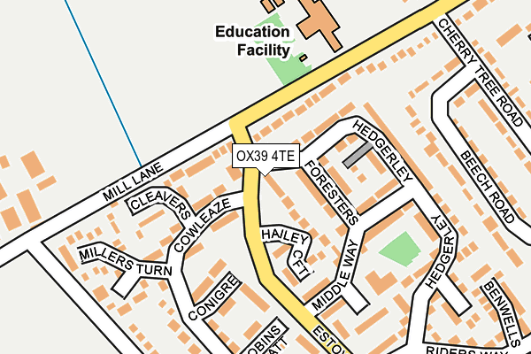 OX39 4TE map - OS OpenMap – Local (Ordnance Survey)