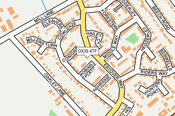 OX39 4TF map - OS OpenMap – Local (Ordnance Survey)