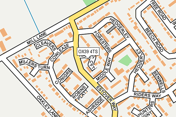 OX39 4TS map - OS OpenMap – Local (Ordnance Survey)