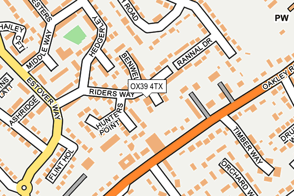 OX39 4TX map - OS OpenMap – Local (Ordnance Survey)