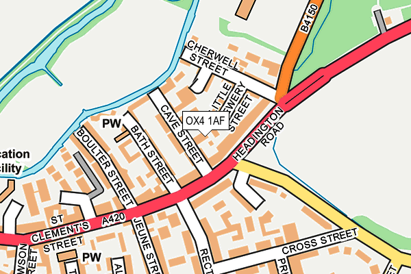 OX4 1AF map - OS OpenMap – Local (Ordnance Survey)