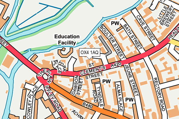 OX4 1AQ map - OS OpenMap – Local (Ordnance Survey)