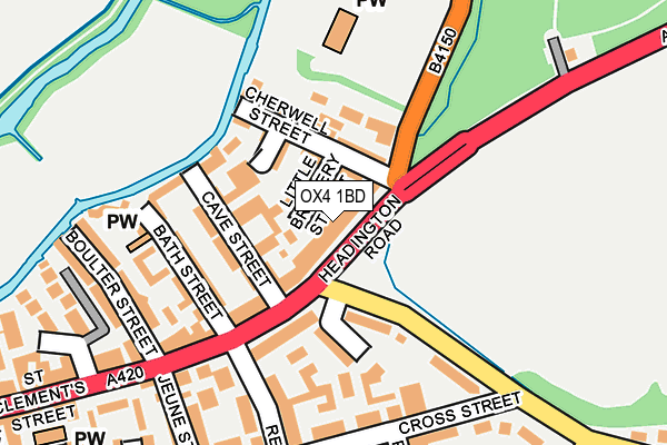 OX4 1BD map - OS OpenMap – Local (Ordnance Survey)