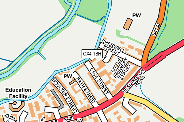 OX4 1BH map - OS OpenMap – Local (Ordnance Survey)