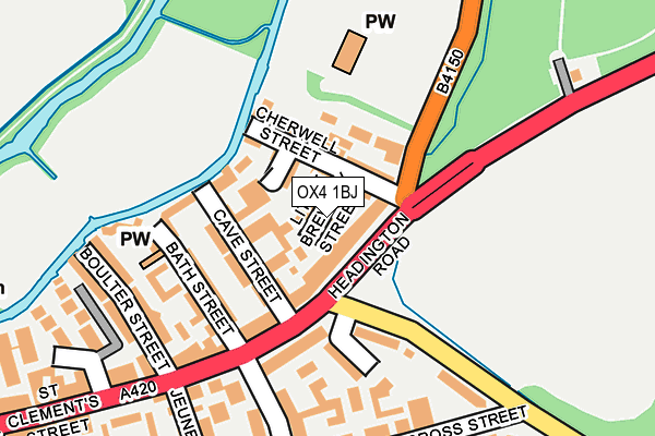 OX4 1BJ map - OS OpenMap – Local (Ordnance Survey)