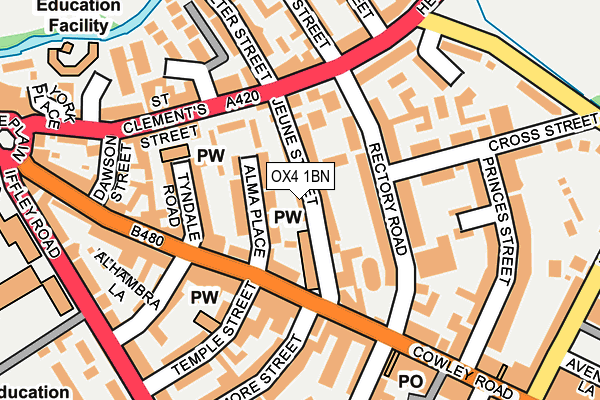 OX4 1BN map - OS OpenMap – Local (Ordnance Survey)
