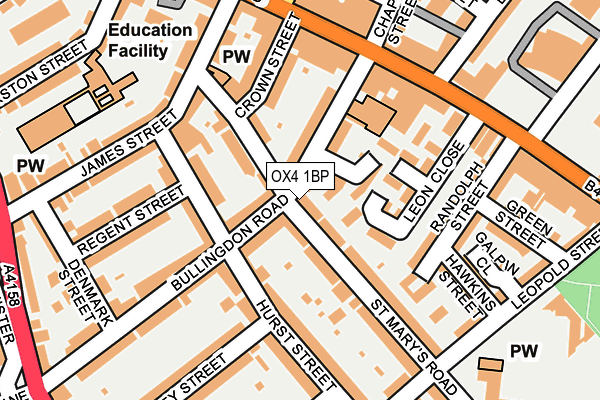 OX4 1BP map - OS OpenMap – Local (Ordnance Survey)