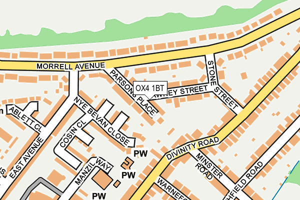OX4 1BT map - OS OpenMap – Local (Ordnance Survey)