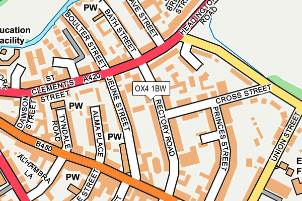 OX4 1BW map - OS OpenMap – Local (Ordnance Survey)