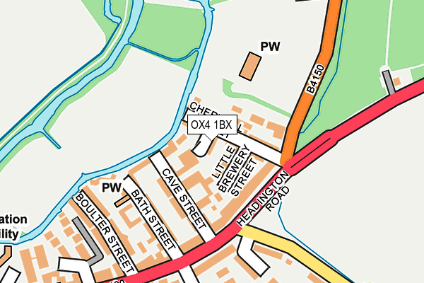 OX4 1BX map - OS OpenMap – Local (Ordnance Survey)